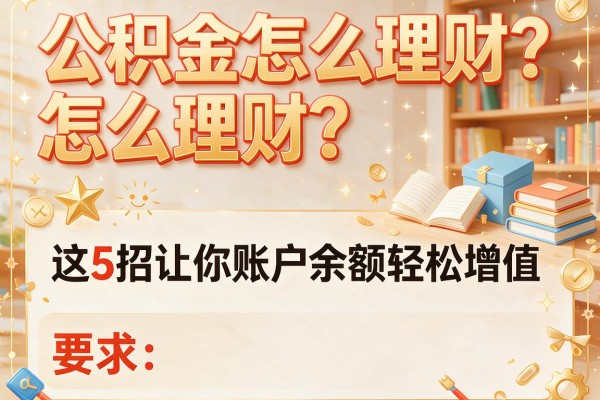 公积金怎么理财？这5招让你账户余额轻松增值