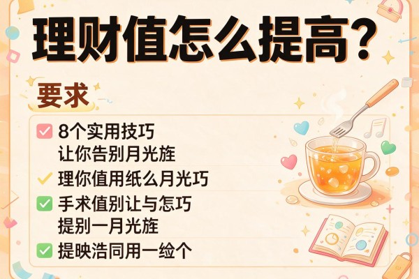 理财值怎么提高？这8个实用技巧让你告别月光族