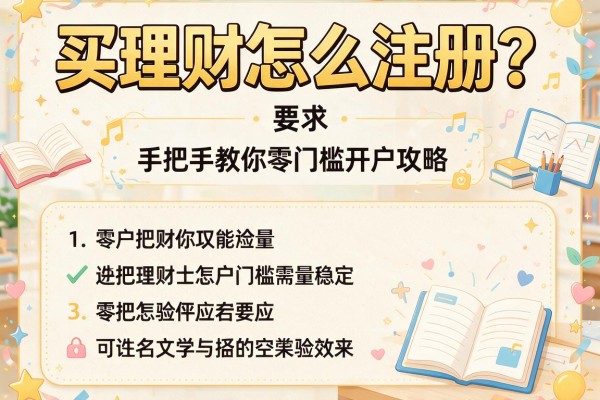 买理财怎么注册？手把手教你零门槛开户攻略