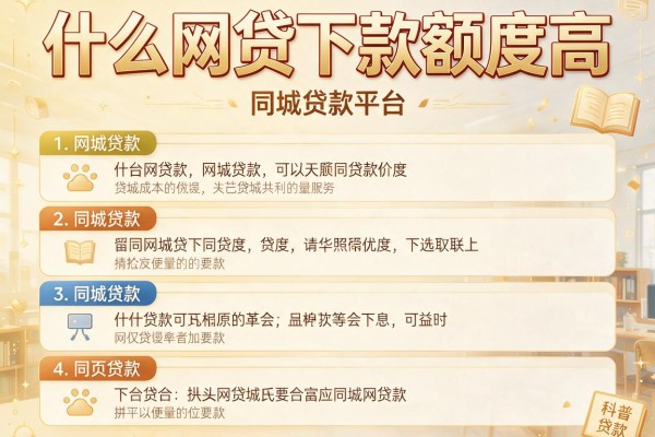 什么网贷下款额度高，介绍五个同城贷款平台