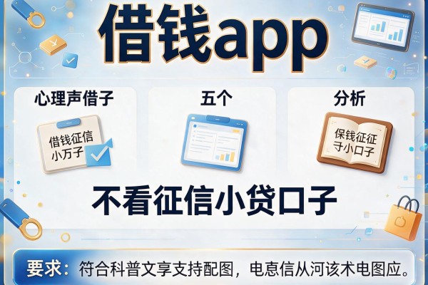 借钱app，分析五个不看征信小贷口子