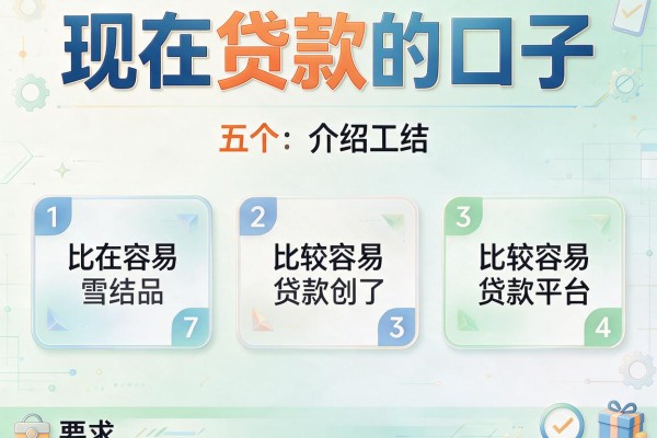 现在贷款的口子，介绍五个比较容易贷款的平台