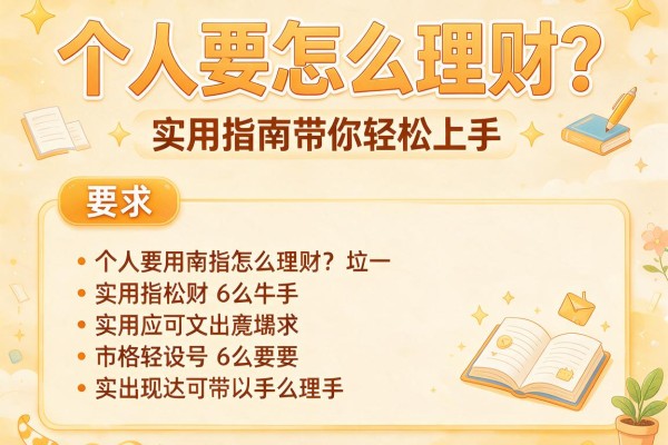 个人要怎么理财？实用指南带你轻松上手
