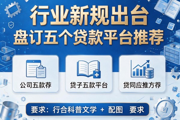 行业新规出台，盘点五个贷款平台推荐