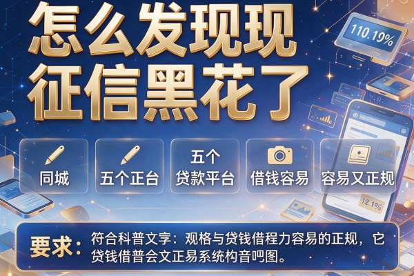 怎么发现征信黑花了，同城五个贷款平台借钱容易又正规