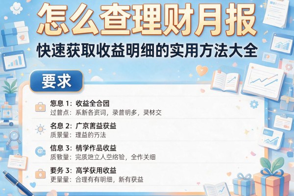 怎么查理财月报：快速获取收益明细的实用方法大全