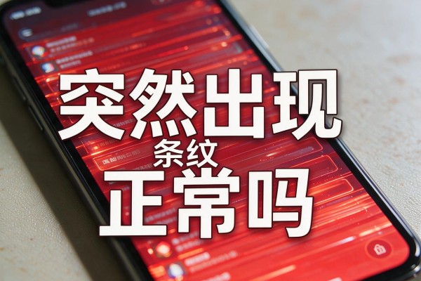 手机屏幕突然出现条纹正常吗？