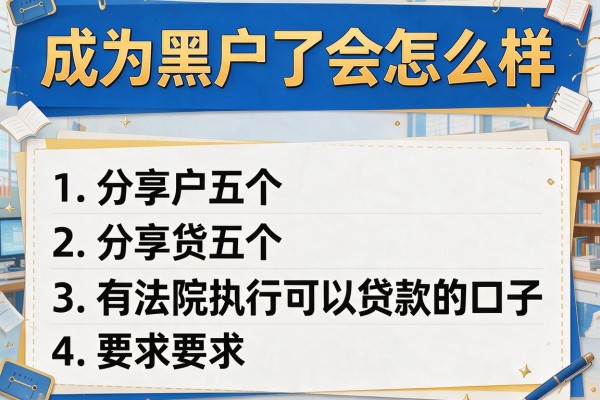 成为黑户了会怎么样，分享五个有法院执行可以贷款的口子
