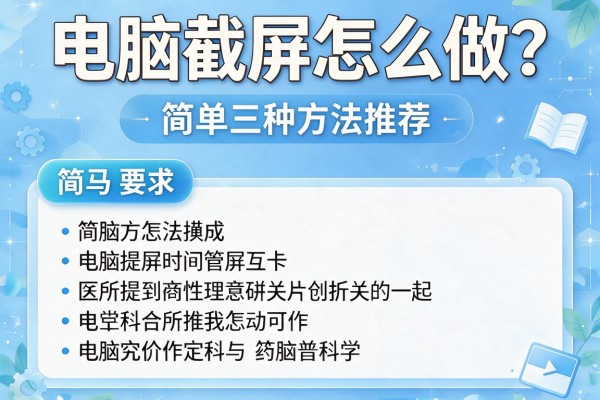 电脑截屏怎么做？简单三种方法推荐