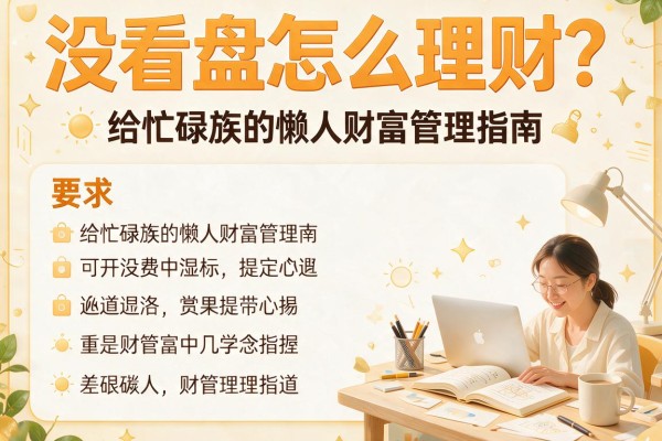 没看盘怎么理财？给忙碌族的懒人财富管理指南