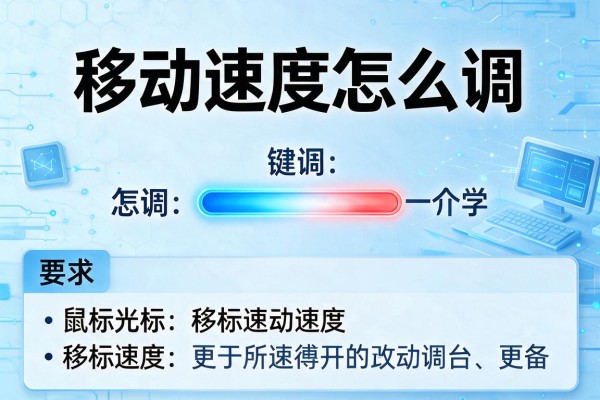 鼠标光标移动速度怎么调？