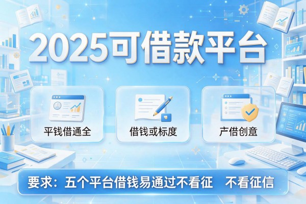 2025可借款平台，盘点五个平台借钱易通过不看征信