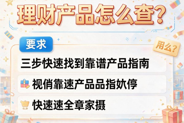 理财产品怎么查？三步快速找到靠谱产品指南