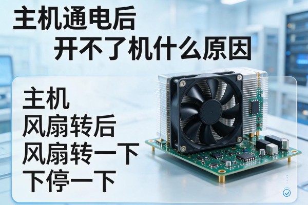 主机通电后风扇转一下停一下，开不了机什么原因？