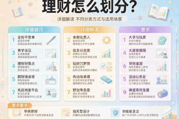 理财怎么划分？详细解读不同分类方式与适用场景
