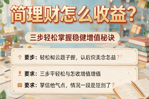 简理财怎么收益？三步轻松掌握稳健增值秘诀