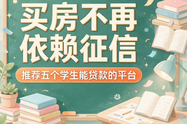 买房不再依赖征信，推荐五个学生能贷款的平台