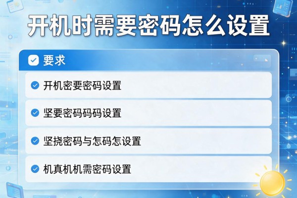 开机时需要密码怎么设置？