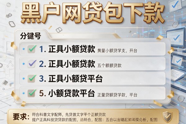 黑户网贷包下款，分析五个正规小额贷款平台