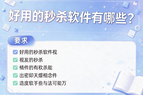 好用的秒杀软件有哪些？