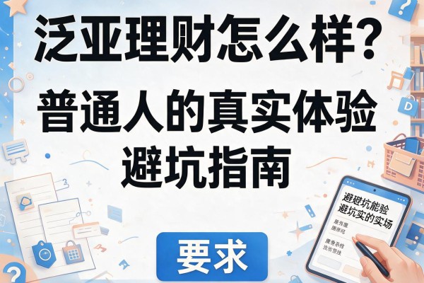 泛亚理财怎么样？普通人的真实体验和避坑指南