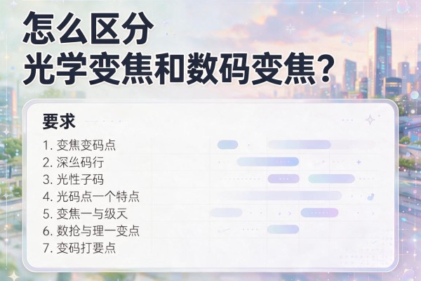 怎么区分光学变焦和数码变焦？