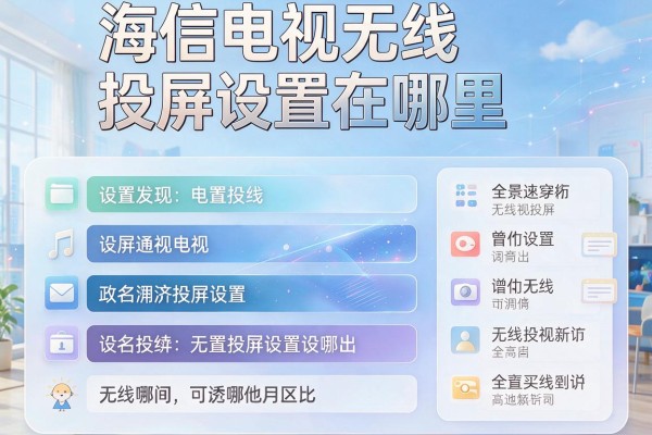 海信电视无线投屏设置在哪里？