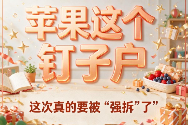 苹果这个“钉子户” 这次真的要被“强拆”了？