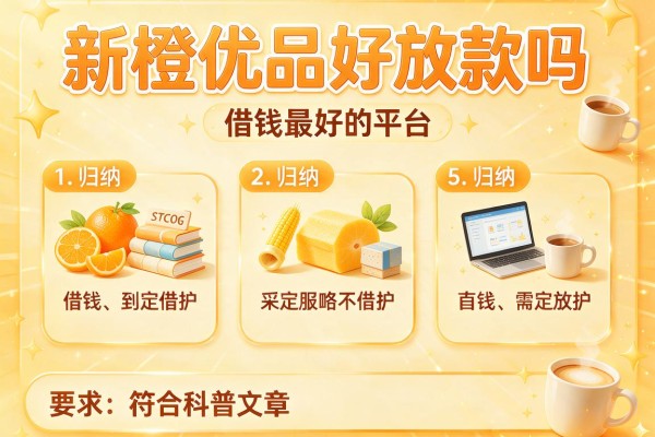 新橙优品好放款吗，归纳5个借钱最好的平台