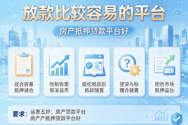 放款比较容易的平台，分析五个房产抵押贷款平台好