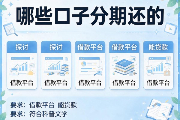 哪些口子分期还的，探讨五款借款平台能贷款