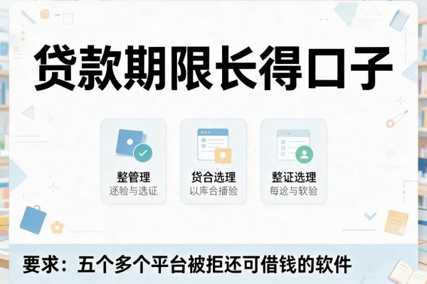 贷款期限长得口子，整理五个多个平台被拒还可借钱的软件