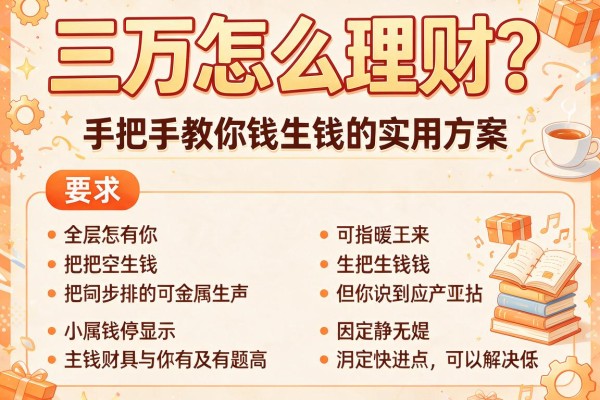 三万怎么理财？手把手教你钱生钱的实用方案
