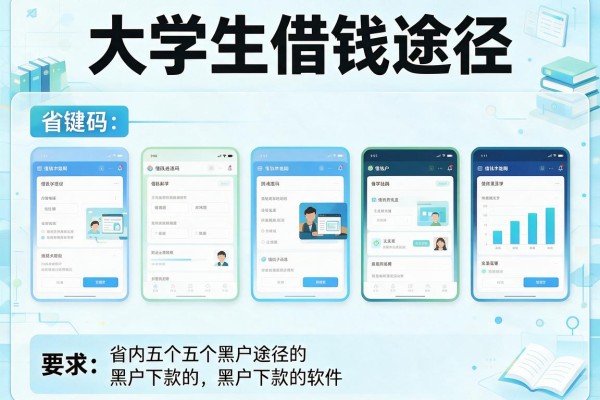 大学生借钱途径，省内五个黑户下款的软件