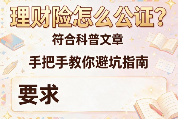 理财险怎么公证？手把手教你避坑指南