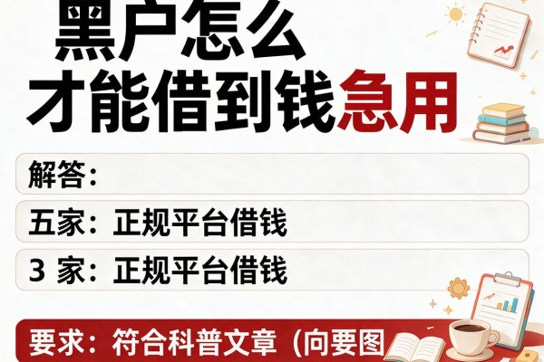 黑户怎么才能借到钱急用，解答五家正规平台借钱