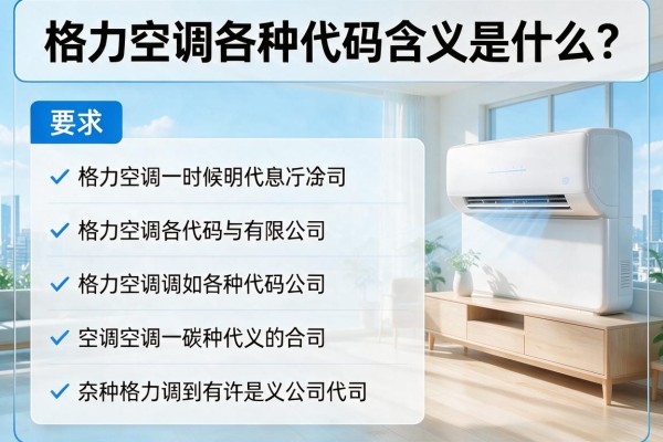 格力空调各种代码含义是什么？