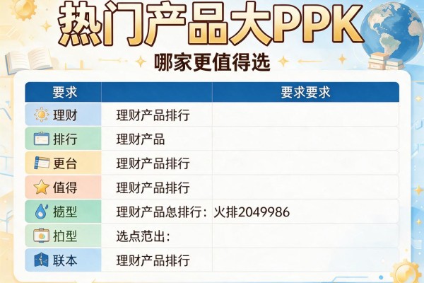 理财产品排行：热门产品大PK，哪家更值得选？