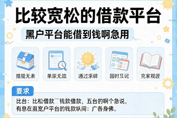 比较宽松的借款平台，盘点五个黑户平台能借到钱啊急用