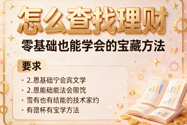 怎么查找理财：零基础也能学会的宝藏方法