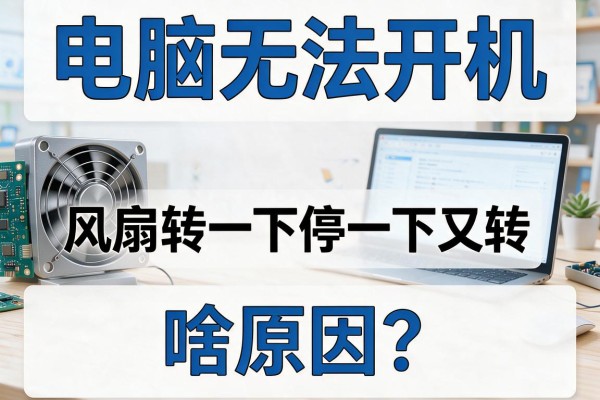 电脑无法开机，风扇转一下停一下又转，啥原因？
