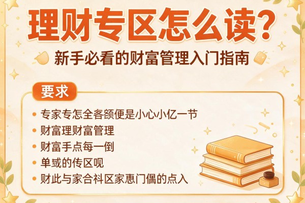 理财专区怎么读？新手必看的财富管理入门指南