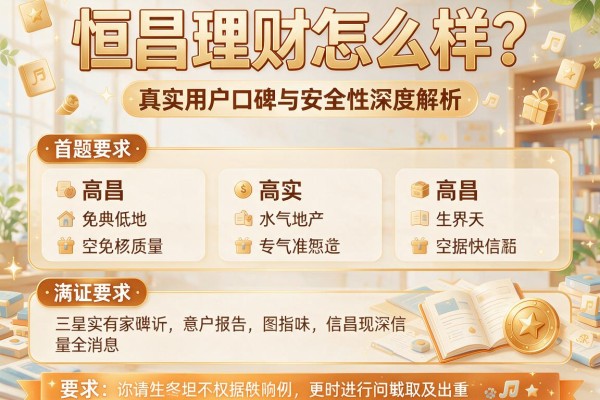 恒昌理财怎么样？真实用户口碑与安全性深度解析