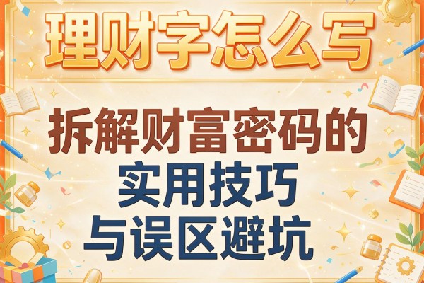 理财字怎么写：拆解财富密码的实用技巧与误区避坑