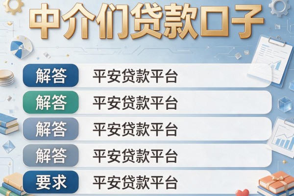中介们贷款口子，解答五家平安贷款平台