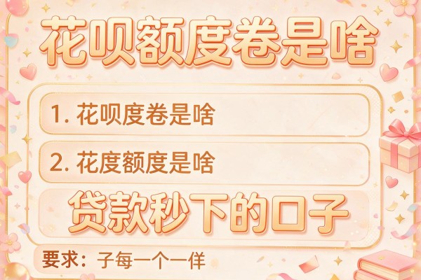 花呗额度卷是啥，总结五个贷款秒下的口子