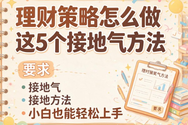 理财策略怎么做这5个接地气方法，小白也能轻松上手