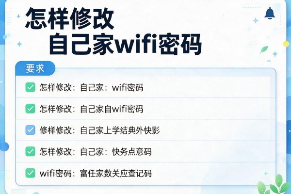 怎样修改自己家wifi密码？