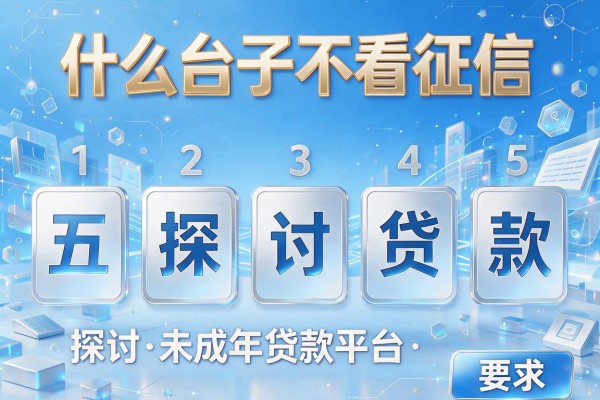 什么台子不看征信，探讨五款未成年贷款平台