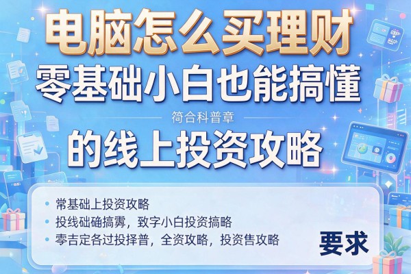 电脑怎么买理财：零基础小白也能搞懂的线上投资攻略